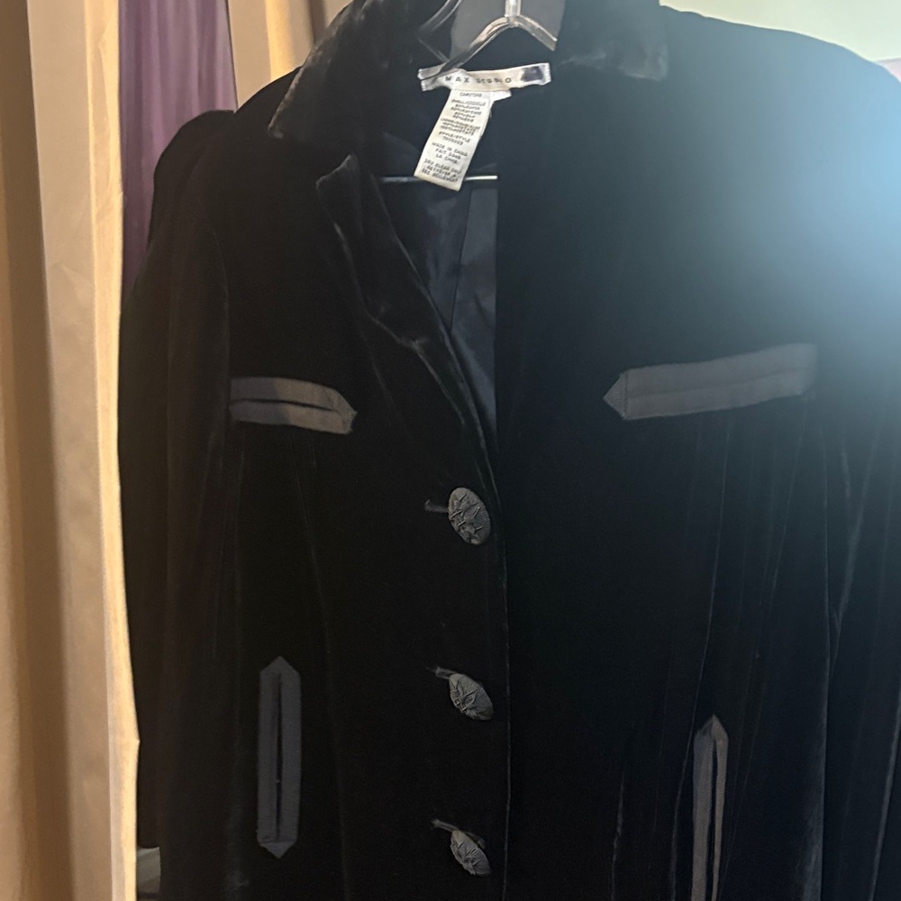 Max Studio Black Velvet Jacket, Sz M